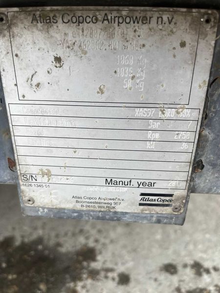 Kompresor Atlas Copco XAS 97 z osuszaczem z 2011r - Photo 5