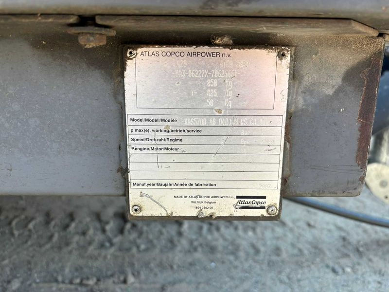 Kompresor Atlas Copco XAS 57- 2007r  - 7 bar - Thumbnail 4