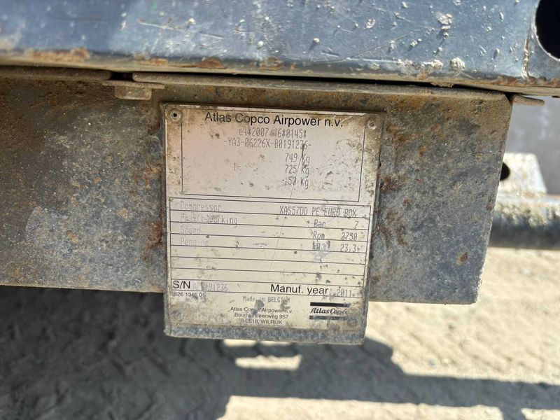 Kompresor Atlas Copco XAS 57 - 7 Bar - 3m3/min- 2011r - Photo 2
