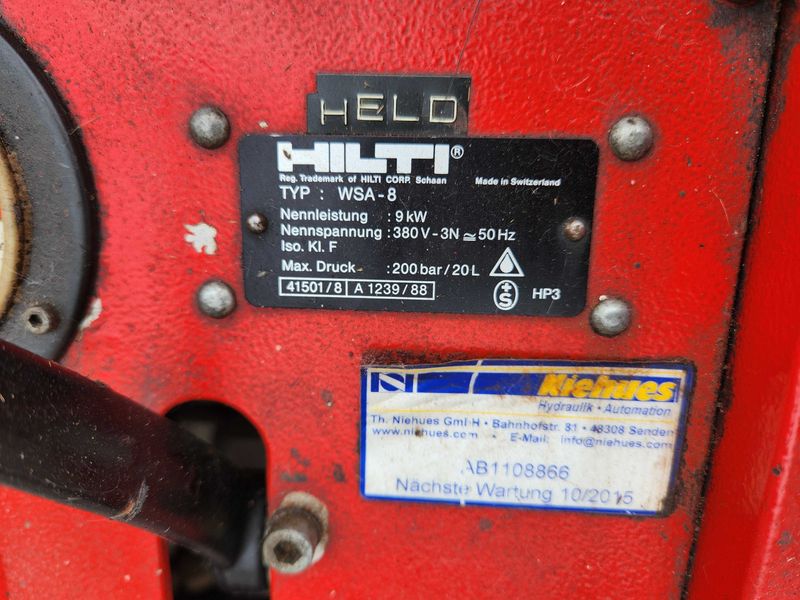 Piła Hilti do cięcia betonu zbrojonego na hydraulice, tarcza  900 mm - Thumbnail 3