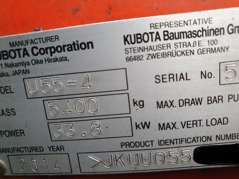 Koparka Kubota U55-4, części, demontaż, ramię, gąsienice - Photo 3