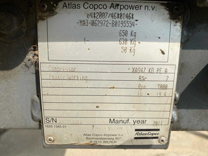Kompresor Atlas Copco XAS47 - Thumbnail 4