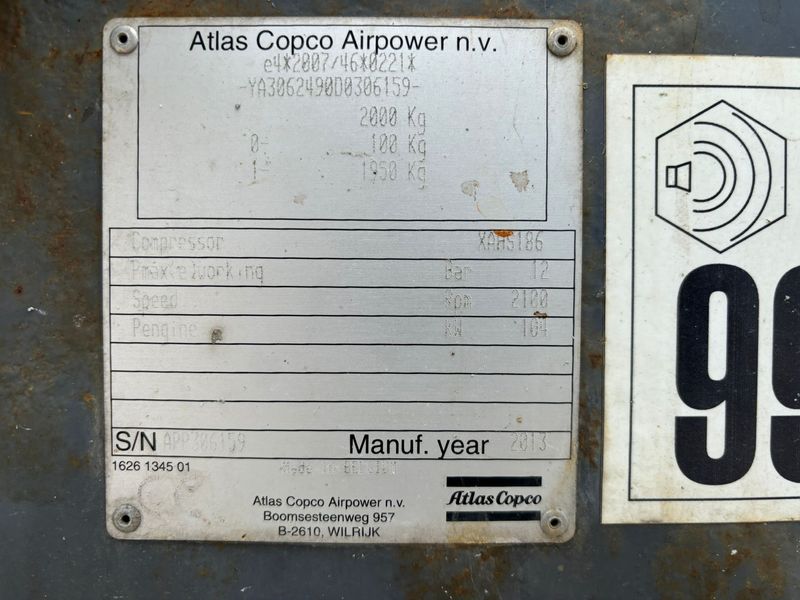Kompresor Atlas Copco XAHS 186 - Thumbnail 4